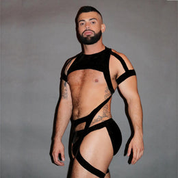 Men's Body Harness, Men's Gogo Harness, Fluorescent Green or Black