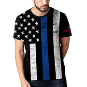 Summer New American Independence Day Holiday Digital Printing Round Neck T-Shirt Men Couples Large Size Loose Top