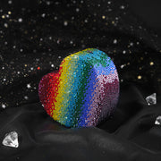 Faux Diamond gradient rainbow chain bag