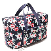 Foldable Travel Bag Women Large Capacity Portable Shoulder Duffle Bag Cartoon Printing Waterproof Weekend Luggage Tote
