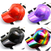 Pure Color Light Board Hat Leather Baseball Cap Show Tide Cap