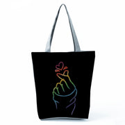Rainbow English Printed Casual Shoulder Bag