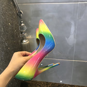 Gay Pride Rainbow super high heels