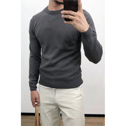 Gay Muscle Fit Men Thin Round Neck Bottoming Sweater