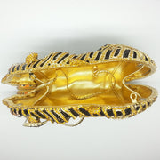 Tiger Rhinestone Evening Clutch Banquet Party Bag