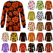 Halloween Ladies Print Long-sleeved Sweater