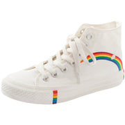 Gay Pride Women's high top rainbow canvas shoes