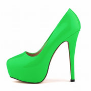 Fabulously Fun Candy-colored faux leather Stilettos