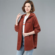 Loose Coat Plus Size Hooded Jacket