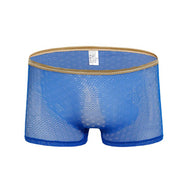 Mesh transparent breathable low waist men's boxer shorts
