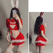 Underwear Christmas Cute Velvet Nightdress