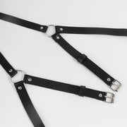 Sexy Bondage Belt Black Leather Strap Hip Harness Leather Belt For Women