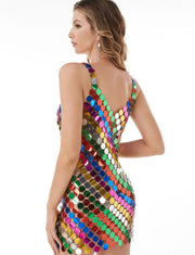 Drag Queen Dress, Drag Queen Gown, Drag Queen Outfit, Drag Queen Clothing, Vest Mesh Rhinestone Sling Dress