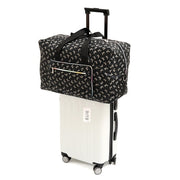 Foldable Travel Bag Women Large Capacity Portable Shoulder Duffle Bag Cartoon Printing Waterproof Weekend Luggage Tote