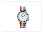 Rainbow Retro Wooden Watch