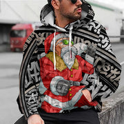 Men's Round Neck Pullover 3d Digital Printing Starry Sky Christmas Casual Hoodie Sweater
