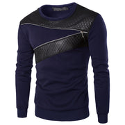 Men's casual fashion zipper plus size long sleeve