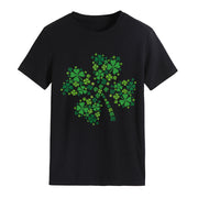 Fashion St. Patrick's Day Shamrock Crew Neck Print Short Sleeve  Women's T-Shirt