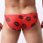 Lip mesh gauze pants