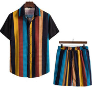 Men's Plus Size Short Sleeve Shirt Suit