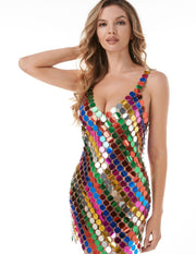 Drag Queen Dress, Drag Queen Gown, Drag Queen Outfit, Drag Queen Clothing, Vest Mesh Rhinestone Sling Dress