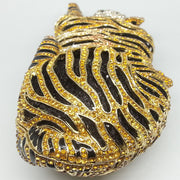 Tiger Rhinestone Evening Clutch Banquet Party Bag