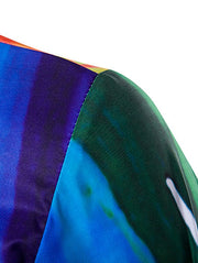 Rainbow Hidden Button Gay Pride Paint Splatter Shirt