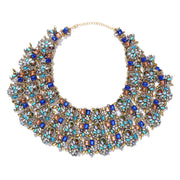 Exaggerated Style Dress Decorated With Multi-layer Rhinestone Necklace