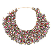 Exaggerated Style Dress Decorated With Multi-layer Rhinestone Necklace