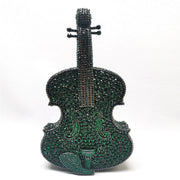 Fashion Violin Diamond Evening Bag Rhinestone Clutch