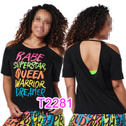 Women's Plus Size Yoga Fitness Dance Gymnastics Sports Leisure Loose Short Sleeve