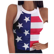 National flag print vest
