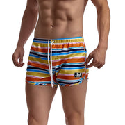 Men's Rainbow Print Beach Sports Shorts
