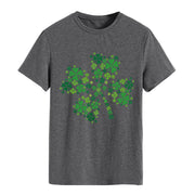 Fashion St. Patrick's Day Shamrock Crew Neck Print Short Sleeve  Women's T-Shirt
