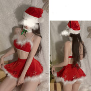 Underwear Christmas Cute Velvet Nightdress