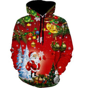Digital Printed Hooded Plus Size Sweatshirt