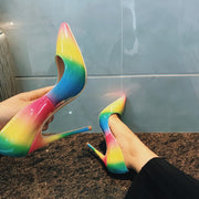 Gay Pride Rainbow super high heels