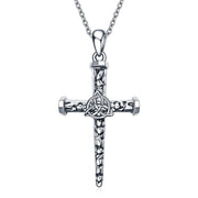 Celtic Cross Necklace for Men Sterling Silver Gifts for Men Women