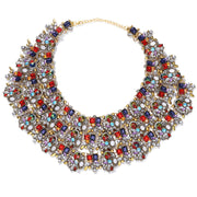 Exaggerated Style Dress Decorated With Multi-layer Rhinestone Necklace