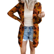 European And American Halloween Theme Printed Coat Small Cardigan Women's Clothing