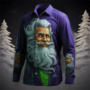 Men's Fashion Loose Christmas 3D Digital Printing Shirt