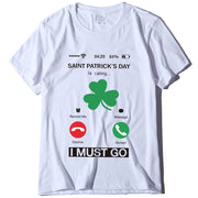 New Men's and Women's SAINT PATRICK'S DAY Letter Short Sleeves on St. Patrick's Day T-shirt
