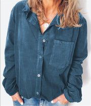 New Style Corduroy Women's Plus Size Shirt Jacket