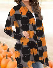 Halloween Theme Printed Coat Small Cardigan