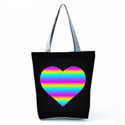 Rainbow English Printed Casual Shoulder Bag
