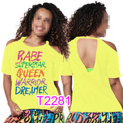 Women's Plus Size Yoga Fitness Dance Gymnastics Sports Leisure Loose Short Sleeve