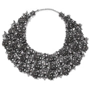 Exaggerated Style Dress Decorated With Multi-layer Rhinestone Necklace