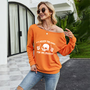 Women's Halloween Skull Print Long Sleeve