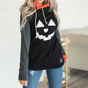 Halloween pumpkin printed women's sweater