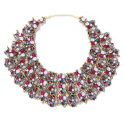 Exaggerated Style Dress Decorated With Multi-layer Rhinestone Necklace